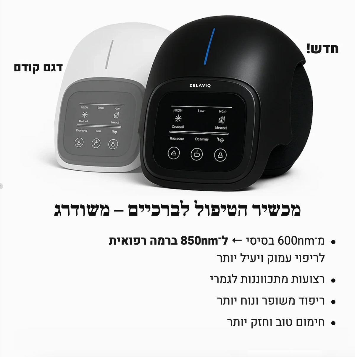 ™Zelaviq – מכשיר חימום ועיסוי אלחוטי לברכיים